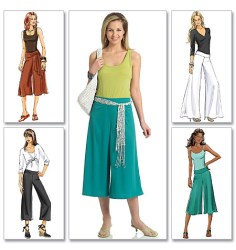 4807 STRETCH FLARE PANTS LENGTHS & WIDTHS,SASH PATTERN 14-20